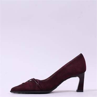 Hispanitas Paris Bow Tie High Heel - Bordeaux Suede
